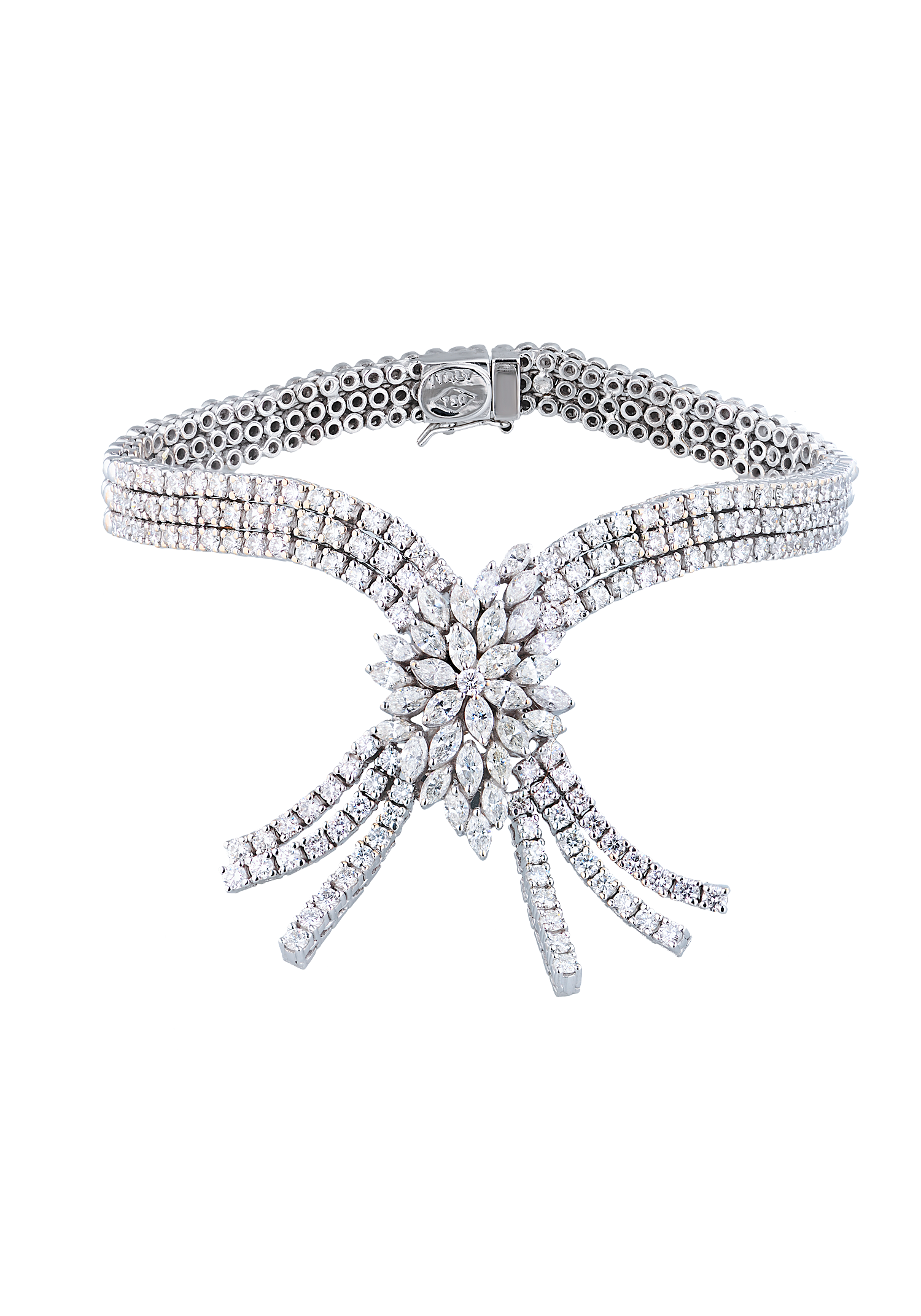 Браслет No name 7,50 ct Round & Marquise Cut Diamonds & White Gold(32274) №5