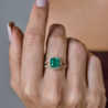 Кольцо No name с изумрудом 2,40 ct Light Bluish Green/SI1 и бриллиантами(51944) №3