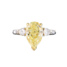 Кольцо GIA 4,02 ct Natural Fancy Yellow/VS2 Pear Cut Diamond(48968) №2
