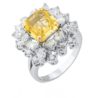 Кольцо No name 4.14 ct Natural Sapphire Intense Yellow & Diamonds(35718) №1